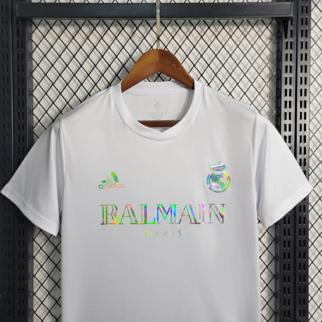 Real Madrid Maillot foot Balmain blanc 2023 2024