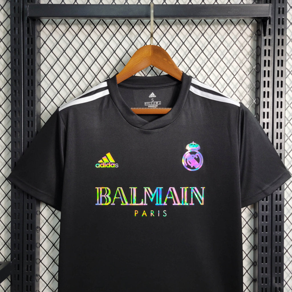 Real Madrid Maillot foot Balmain Noir 2023 2024